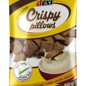 Crispy pillows peřinky s vanilkou bezlepkové pro bezlepkovou dietu, celiaky - výborné, chutné trvanlivé pečivo.