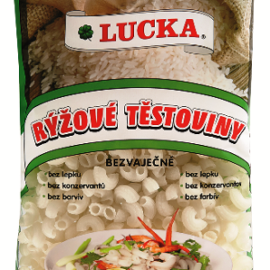 Rýžové těstoviny kolínka Lucka bezlepkové - výborné jako příloha, hlavní jídlo, do polévek, do salátů.