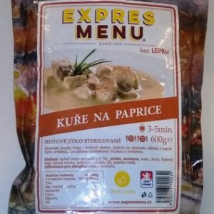 Kuře na paprice EXPRES MENU bez lepku - sterilované hotové jídlo.