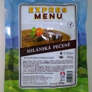 Milánská pečeně bez lepku EXPRES MENU 300 g - sterilovaný hotový pokrm. 