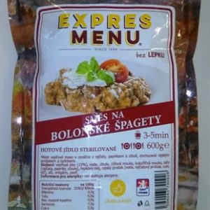 Směs na boloňské špagety bez lepku EXPRES MENU 600 g - sterilovaný hotový pokrm.
