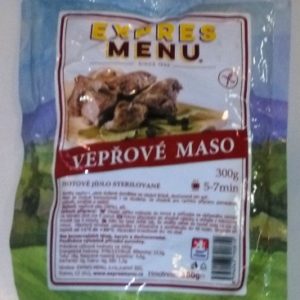 Vepřové maso bez lepku EXPRES MENU 300g - sterilovaný hotový pokrm.